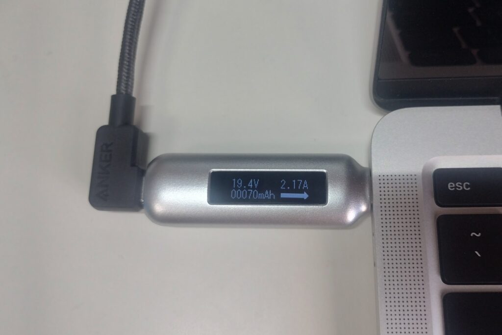 Anker Nano II 65Wの出力計測
